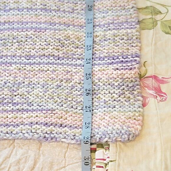 Project Linus Crochet Baby Blanket Throw Multicolored Handmade Hand Knit Afghan - Picture 6 of 8